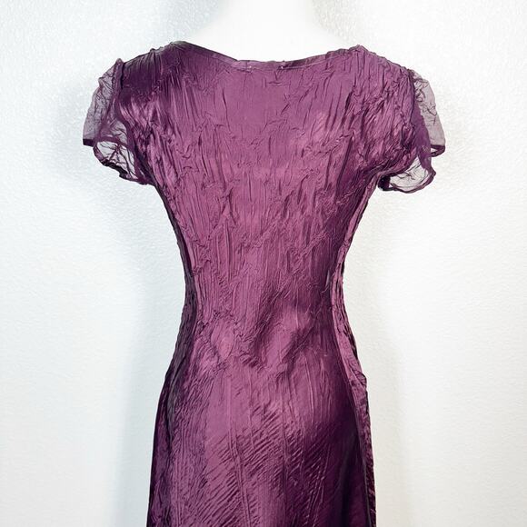 Komarov Women’s Whimsigoth Feminine Romantic Cap Sleeve Crinkle A-Line Dress M - Picture 7 of 12